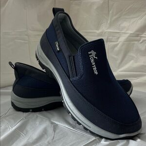 Caterpillar Navy and Gray Slip-On Loafers